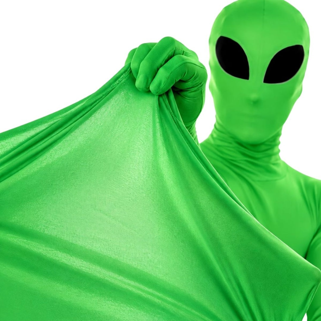 Disfraz De Alien Verde Con Máscara Adultos