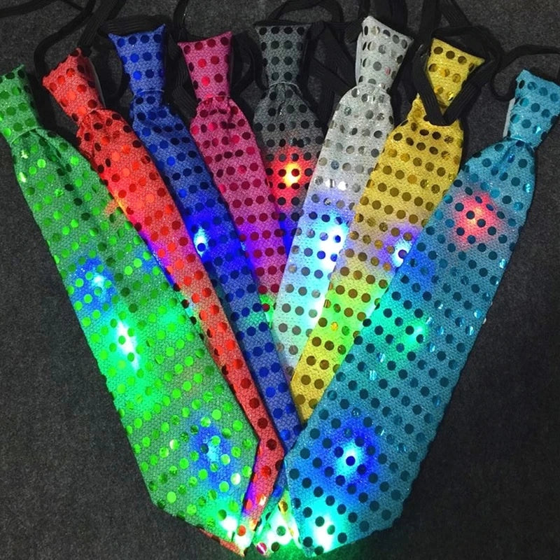 Corbata Con Luz Led Cotillon Fiestas