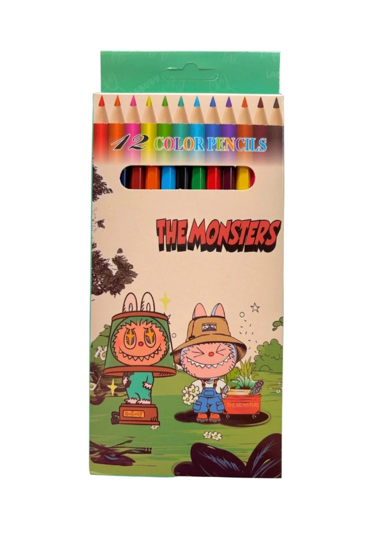 Lapices De Colores Labubu Largos Caja X12