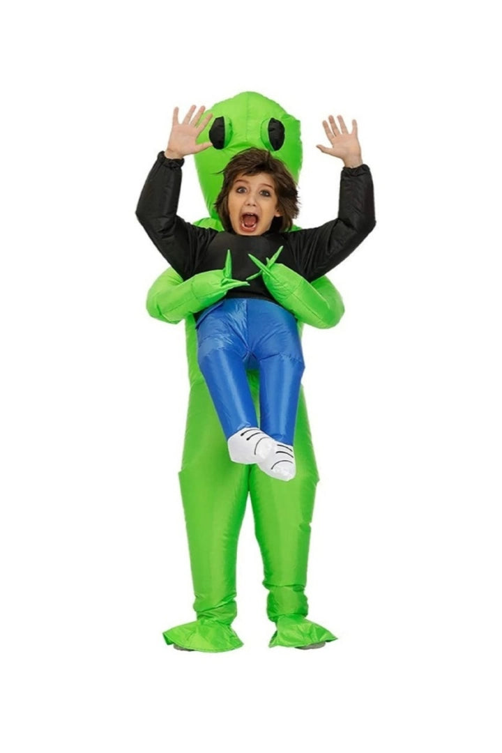 Disfraz Inflable Alien Verde Niños Halloween 157CM