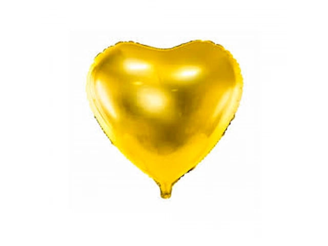 Globo Corazon Dorado Metalizado 45cm