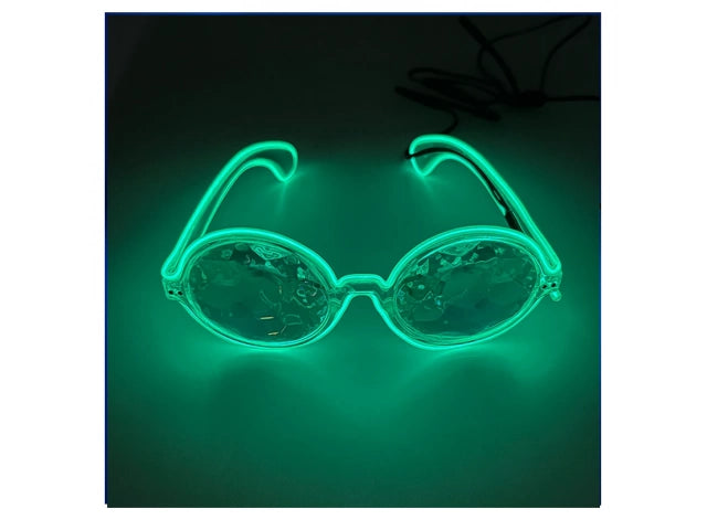 Lentes Prisma Luz Fiesta Cotillon Neon Led A Pila