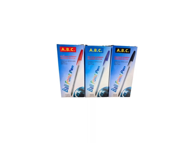 Lapiceras x 50 unidades negro azul o rojo