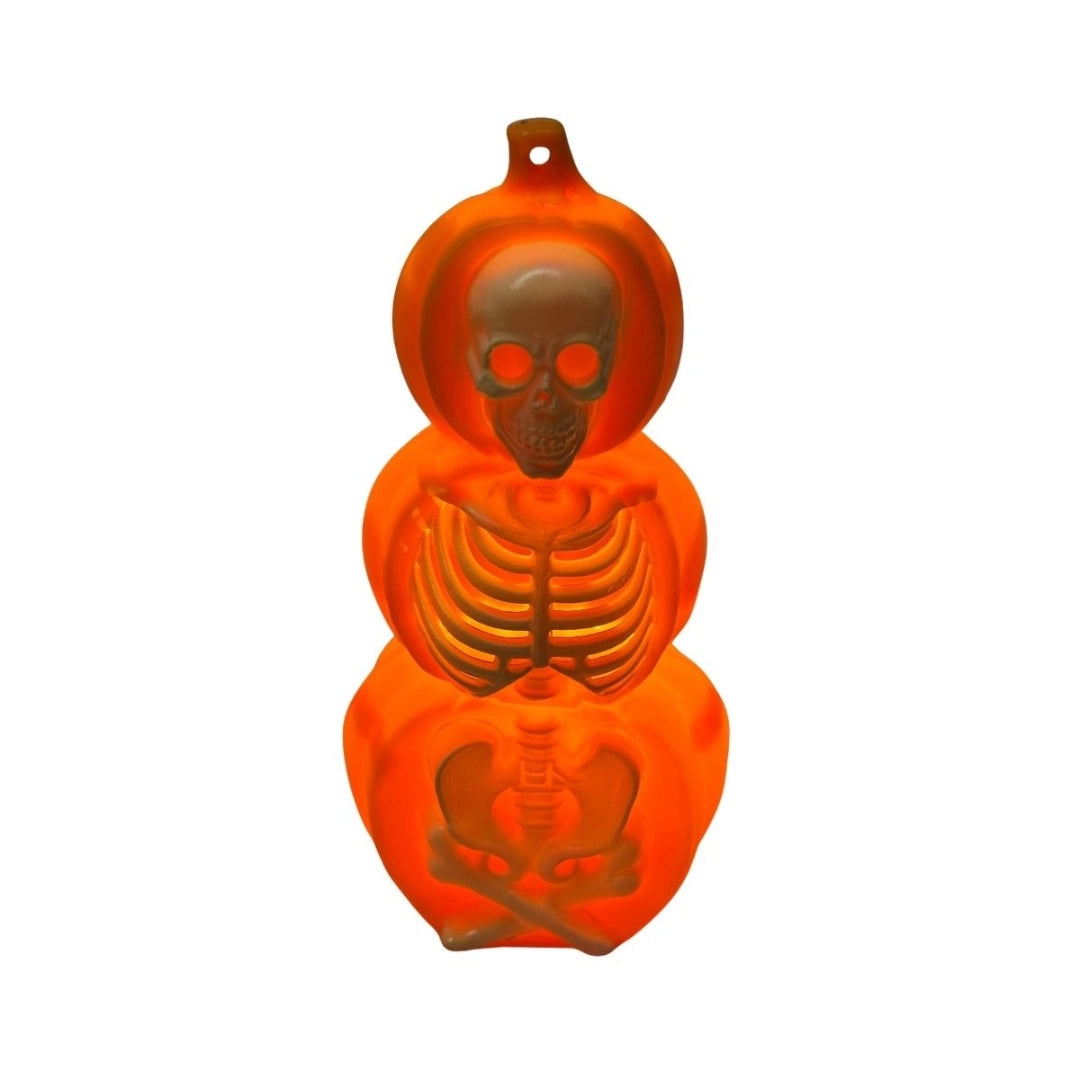 Veladora Led Calabaza Y Esqueleto Halloween