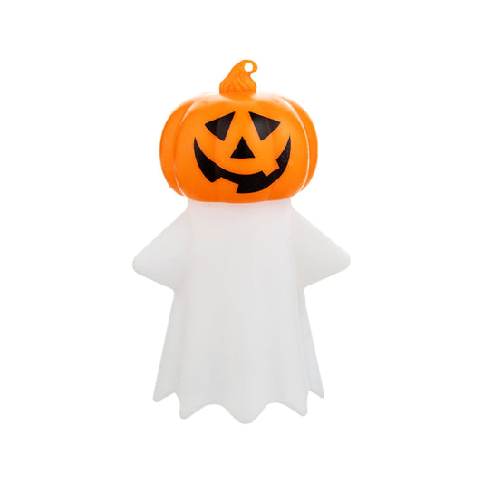 Lampara Calabaza Fantasma 11cm Deco Halloween