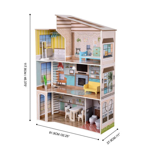 Casa De Muñecas En Madera Montessori 120cm