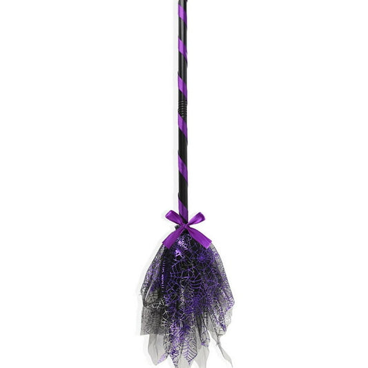 Escoba De Bruja 90cm Dos Colores Disfraz Halloween