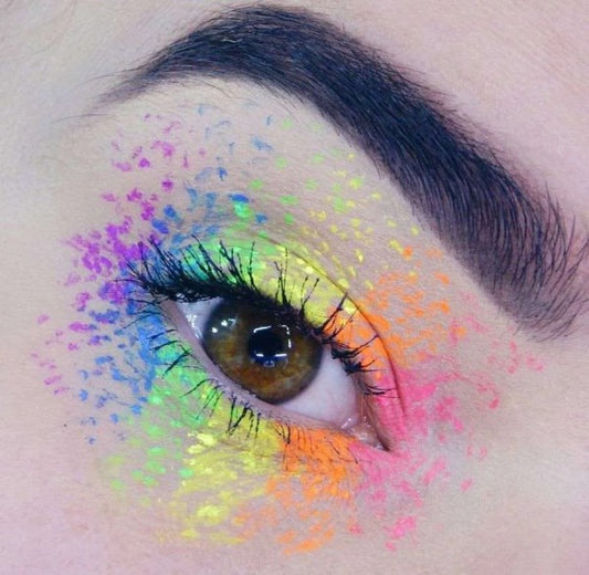 Set De 6 Pigmentos Neón Maquillaje Sombras