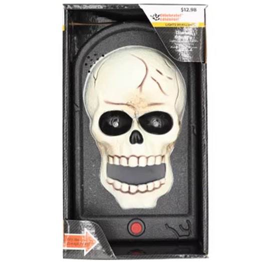 Timbre Decorativo Halloween Luz Y Sonido A Pila