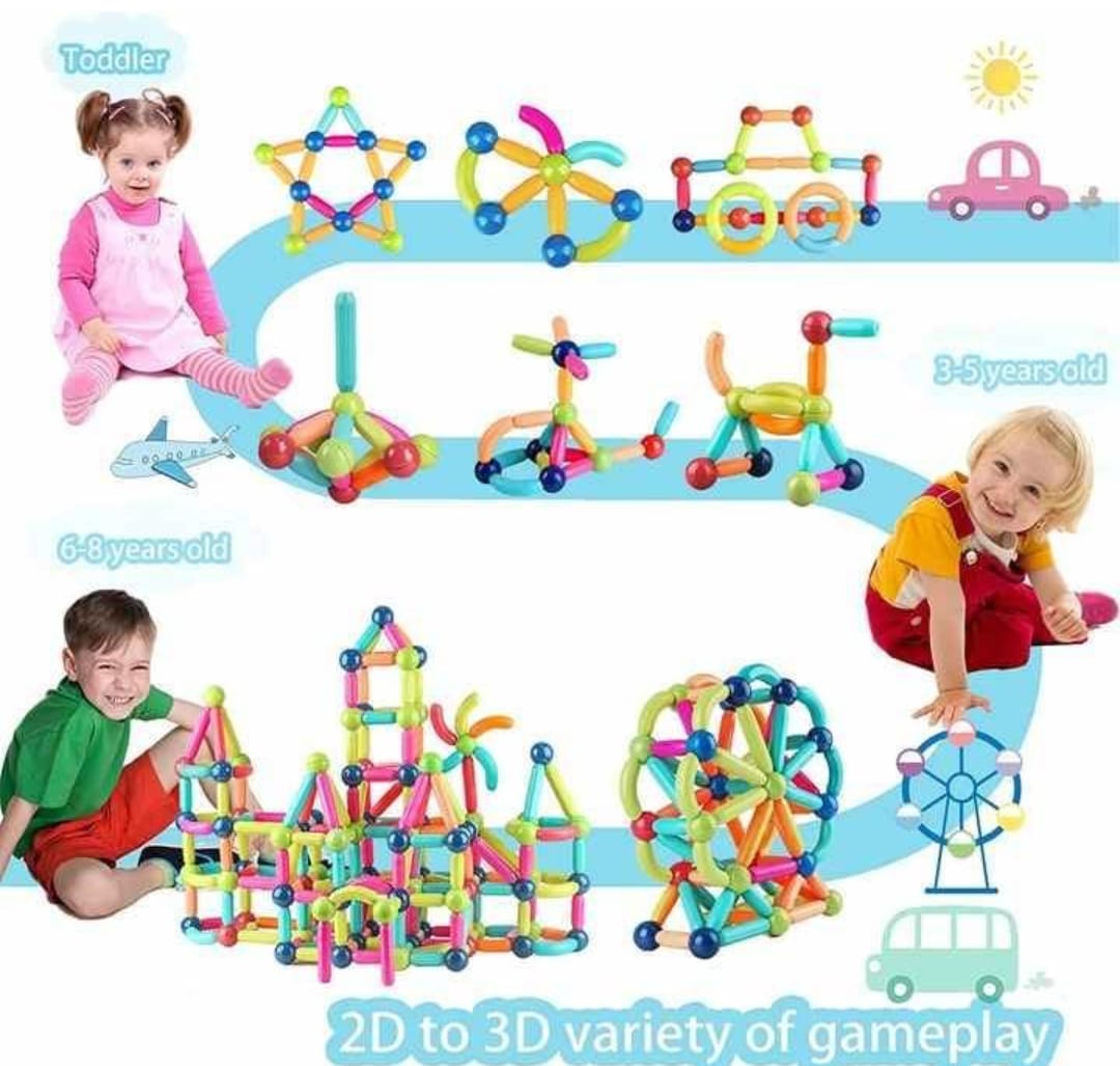 Juego Magnético 38pcs Coloridas Construcción Formas