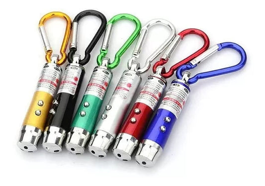 Llavero Laser 3 en 1 Linterna Luz Ultravioleta Y Puntero