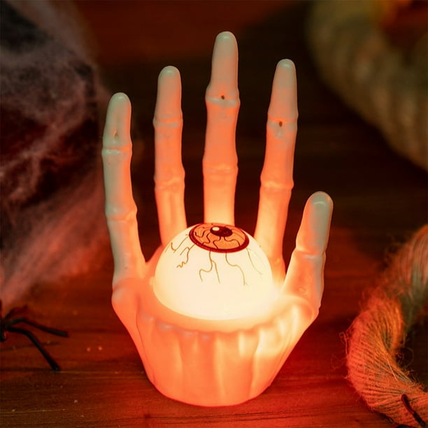 Veladora Led Mano Con Ojo Halloween 1ocm Pack X2