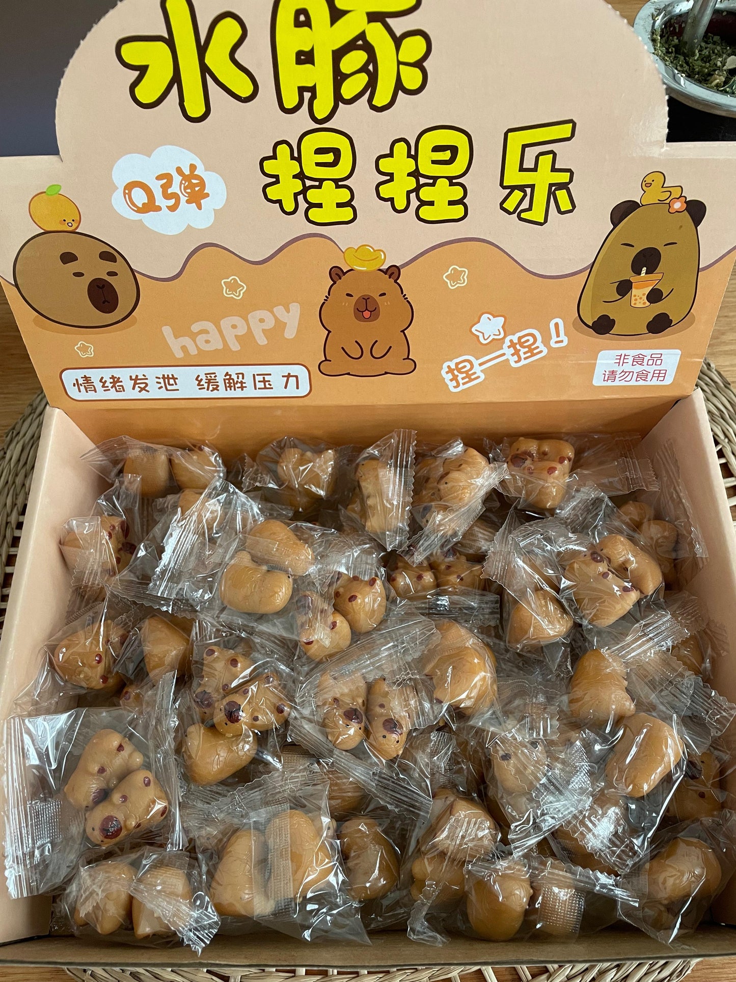Squishy Mini Capibara 2,5cm Pack X 12 Sorpresitas