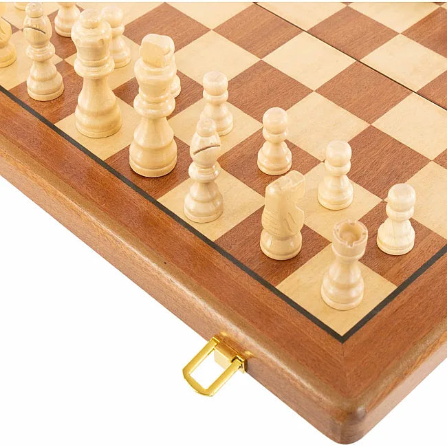 Juego De Ajedrez Profesional Magnético En Madera