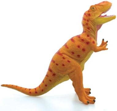 Muñeco Dinosaurio Trex Grande De Goma 28cm Naranja