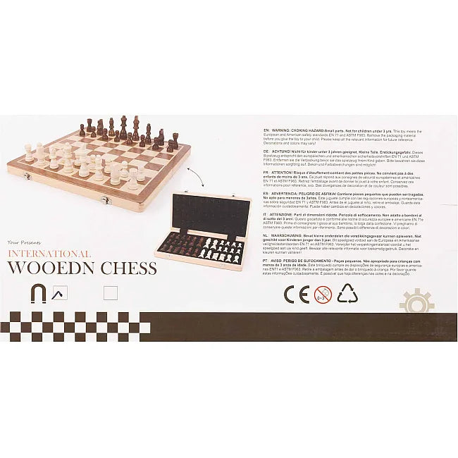 Juego De Ajedrez Profesional Magnético En Madera