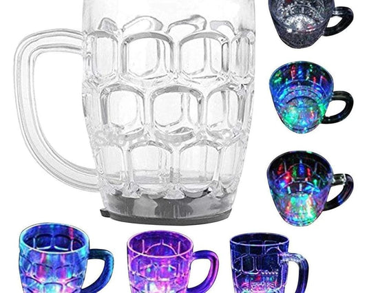 Jarra De Cerveza Con Luz Led Cotillon Fiestas 300ml