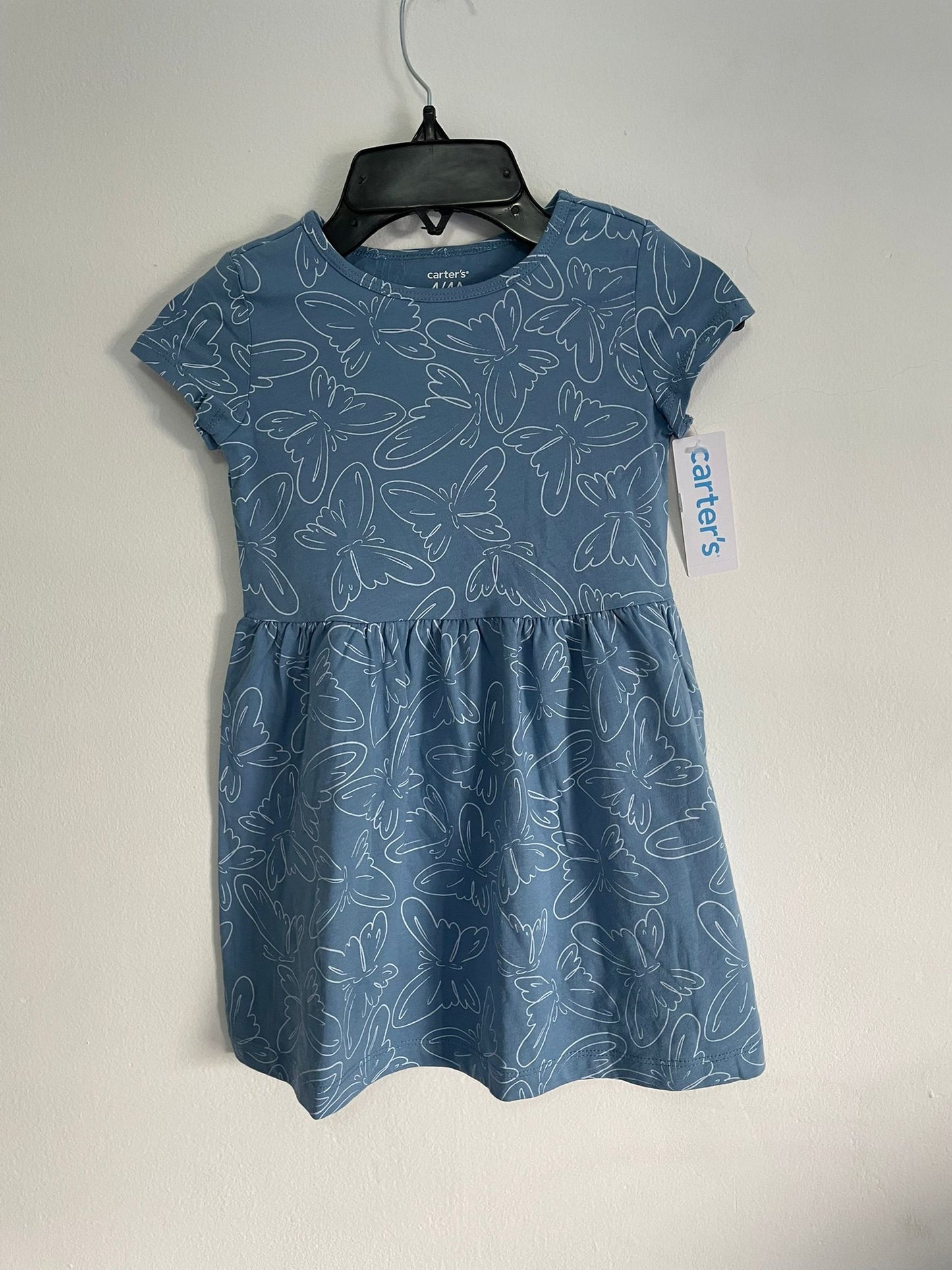 Vestido Celeste con mariposas Carters talle 4