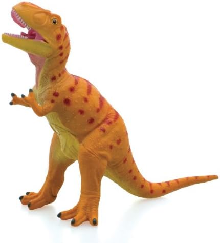 Muñeco Dinosaurio Trex Grande De Goma 28cm Naranja