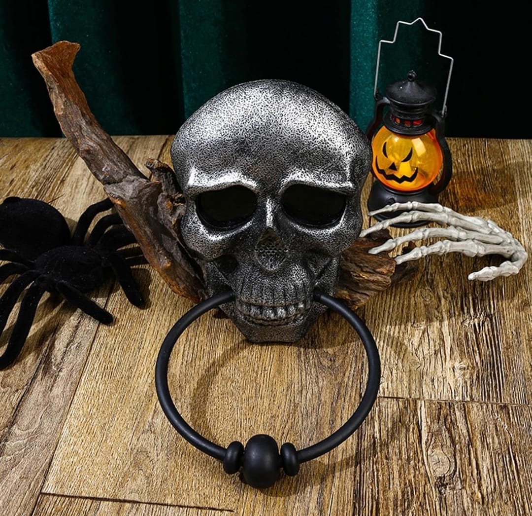 Timbre Llamador De Puerta Deco Halloween Luz Sonido