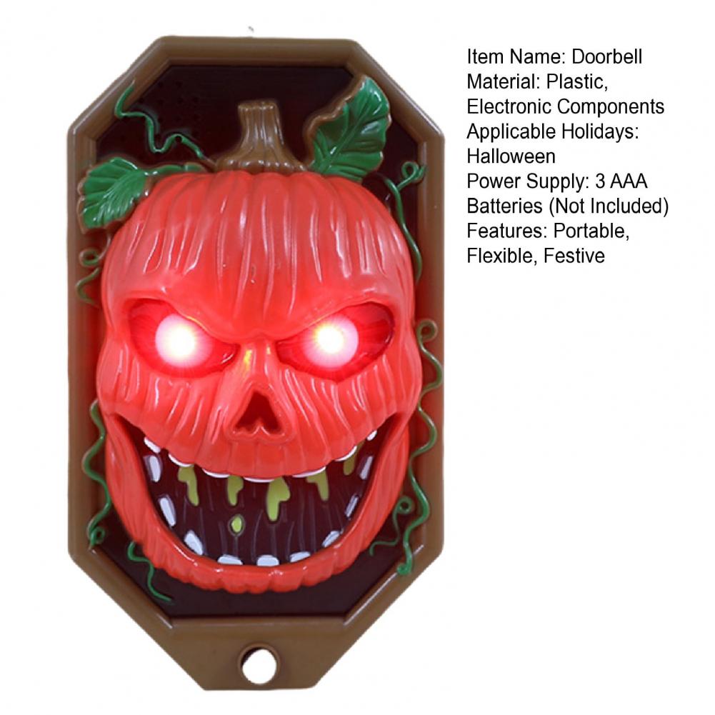 Timbre Decorativo Halloween Luz Y Sonido A Pila
