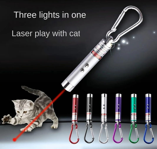 Llavero Laser 3 en 1 Linterna Luz Ultravioleta Y Puntero