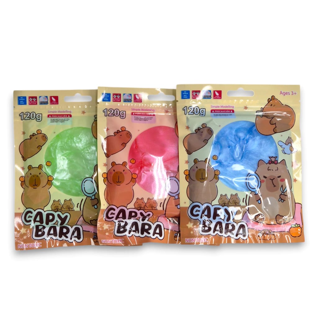Slime Capibara En Bolsa 120gr Varios Colores