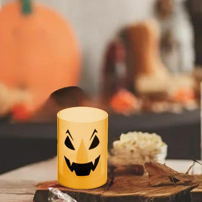 Vela Led En Acrílico 7cm A Pila Pack X2 Halloween