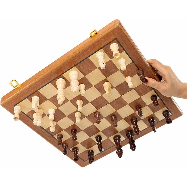 Juego De Ajedrez Profesional Magnético En Madera