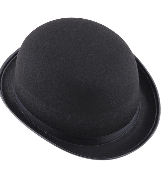 Gorro Sombrero Estilo Bombin Negro En Fieltro