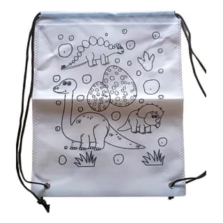 Bolso Mochila Para Colorear 30x25 Cm Pack X6