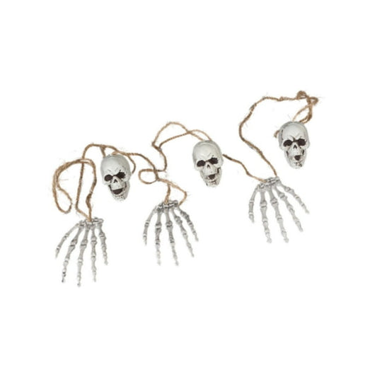 Deco Halloween Calaveras Y Manos De Esqueleto 150cm
