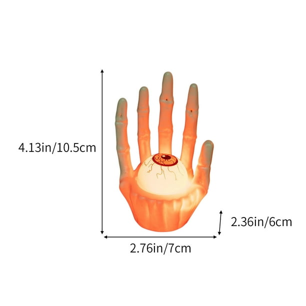 Veladora Led Mano Con Ojo Halloween 1ocm Pack X2