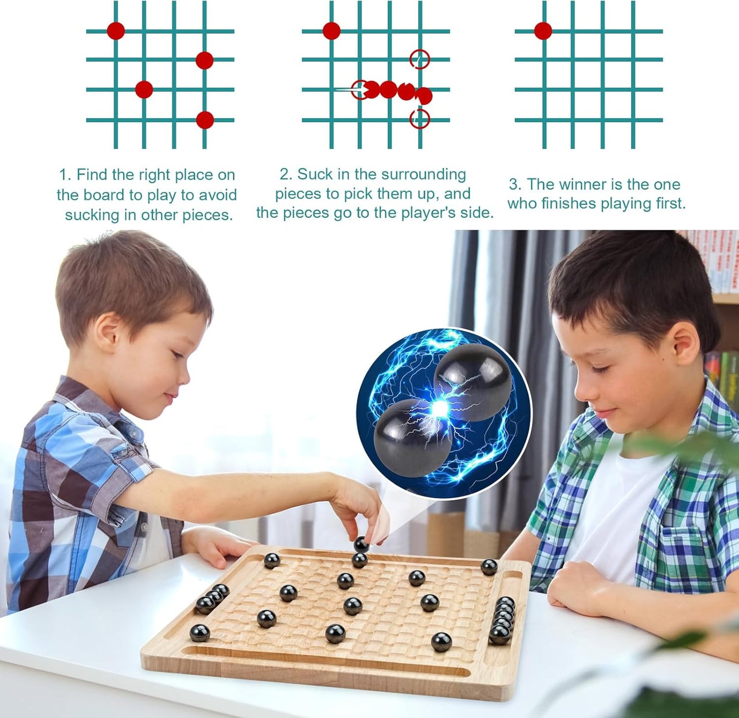 Juego De Ajedrez Magnetico De Madera