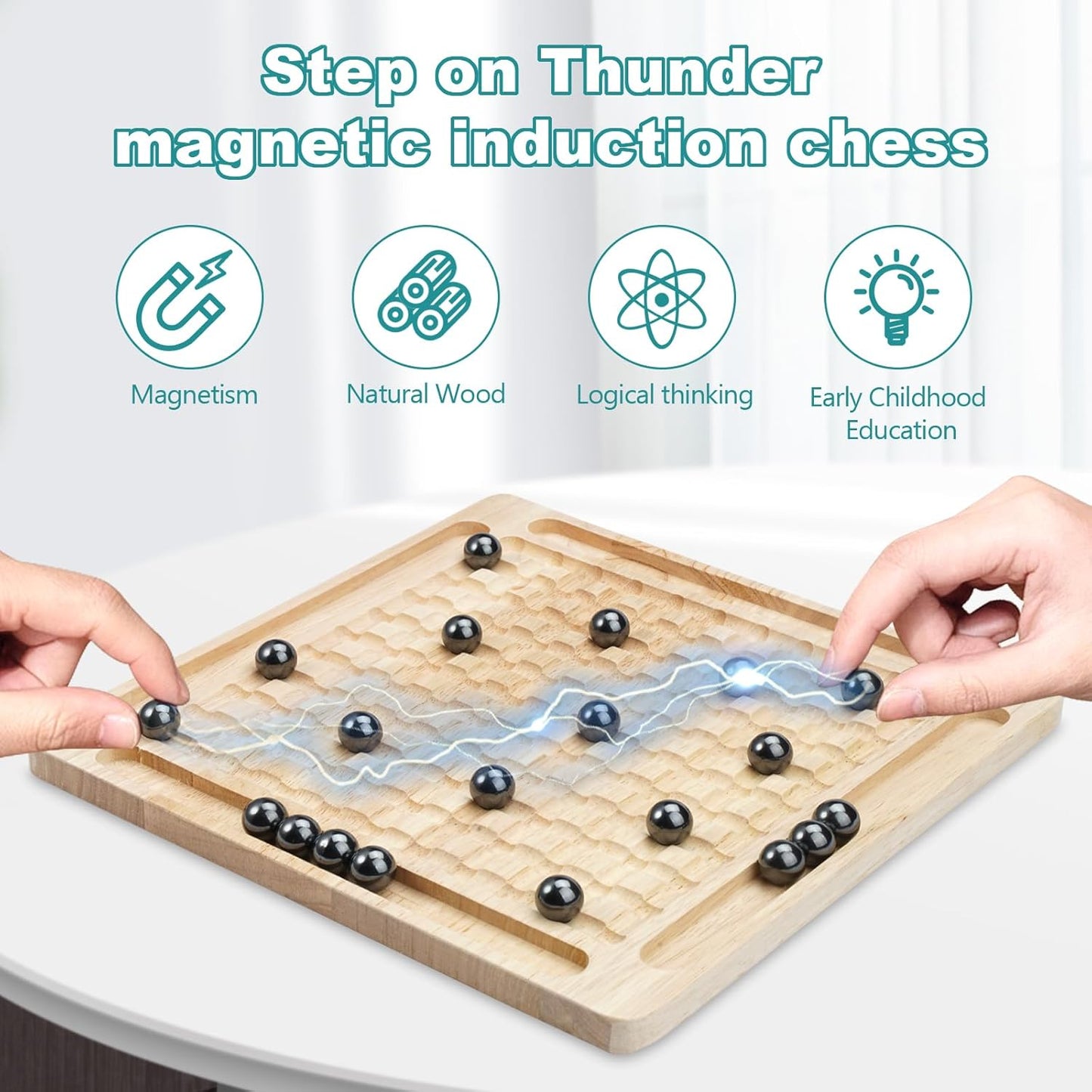 Juego De Ajedrez Magnetico De Madera