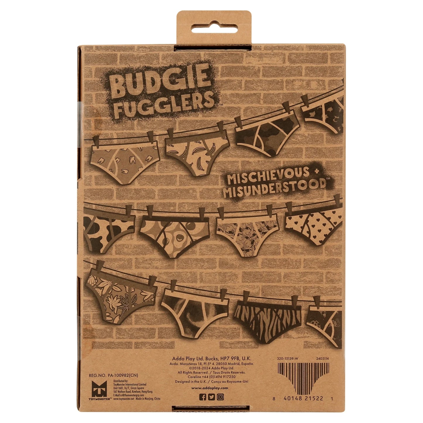 Peluche Fuggler Budgie Rin Rin Morado Zuru