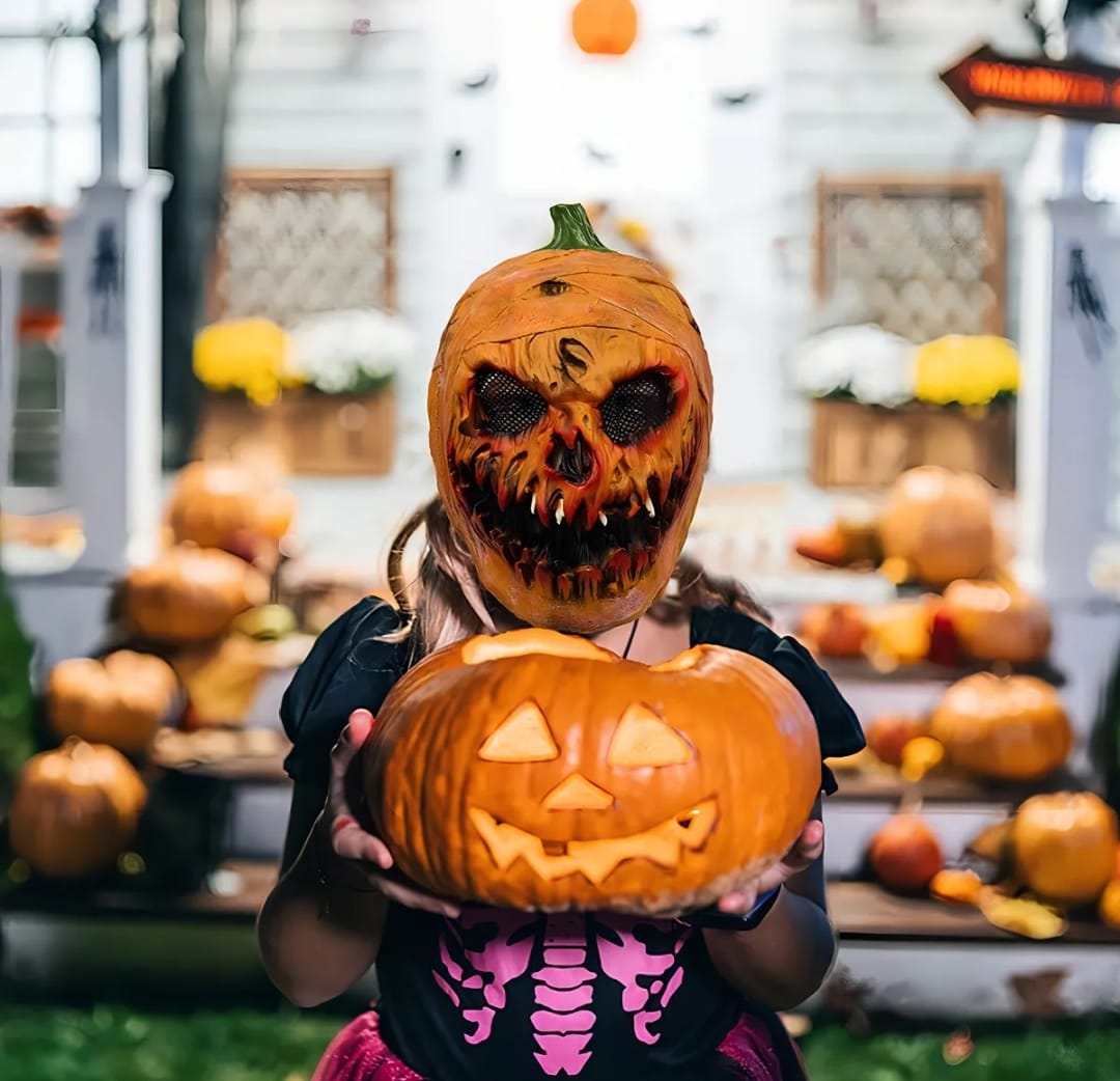 Mascara Calabaza Zombie En Latex Halloween