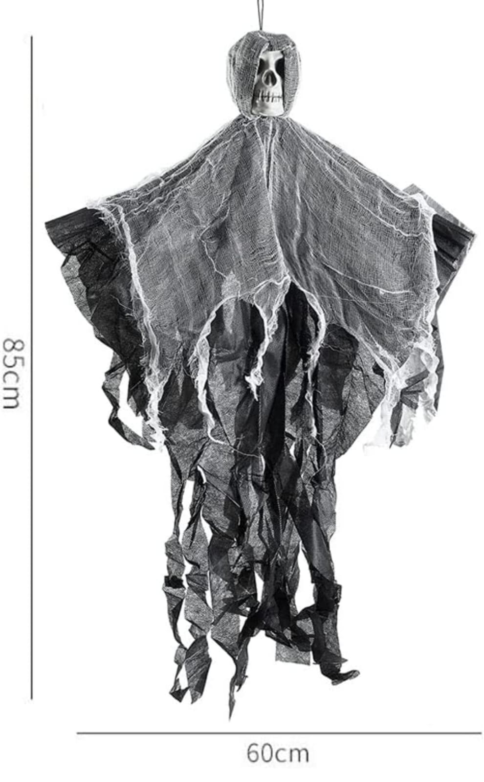 Colgante Calavera Fantasma Deco Halloween 85x60