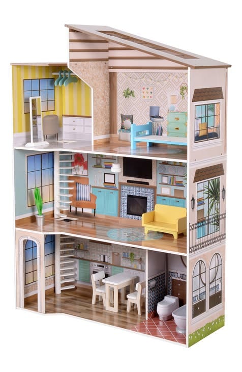 Casa De Muñecas En Madera Montessori 120cm