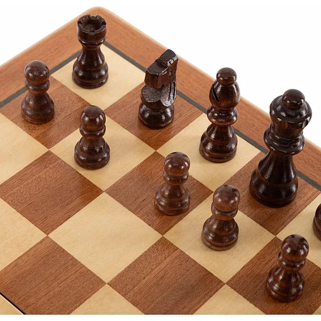 Juego De Ajedrez Profesional Magnético En Madera
