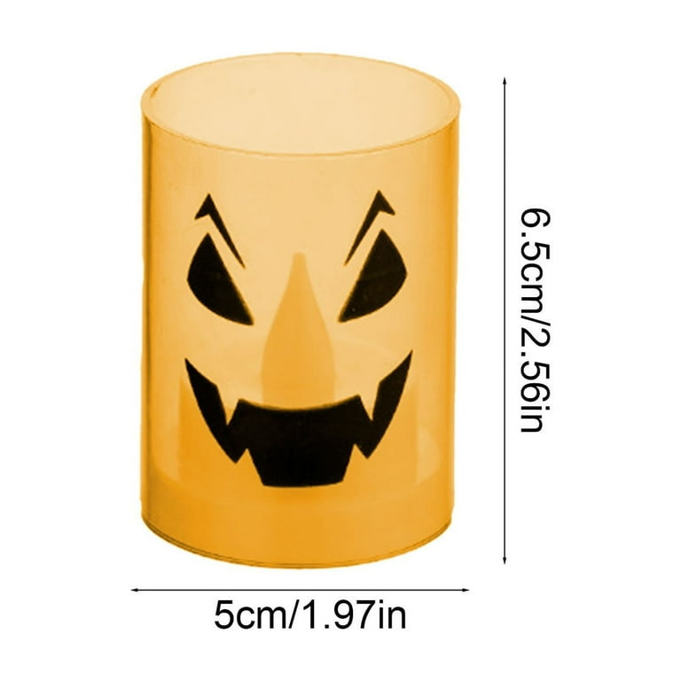 Vela Led En Acrílico 7cm A Pila Pack X2 Halloween