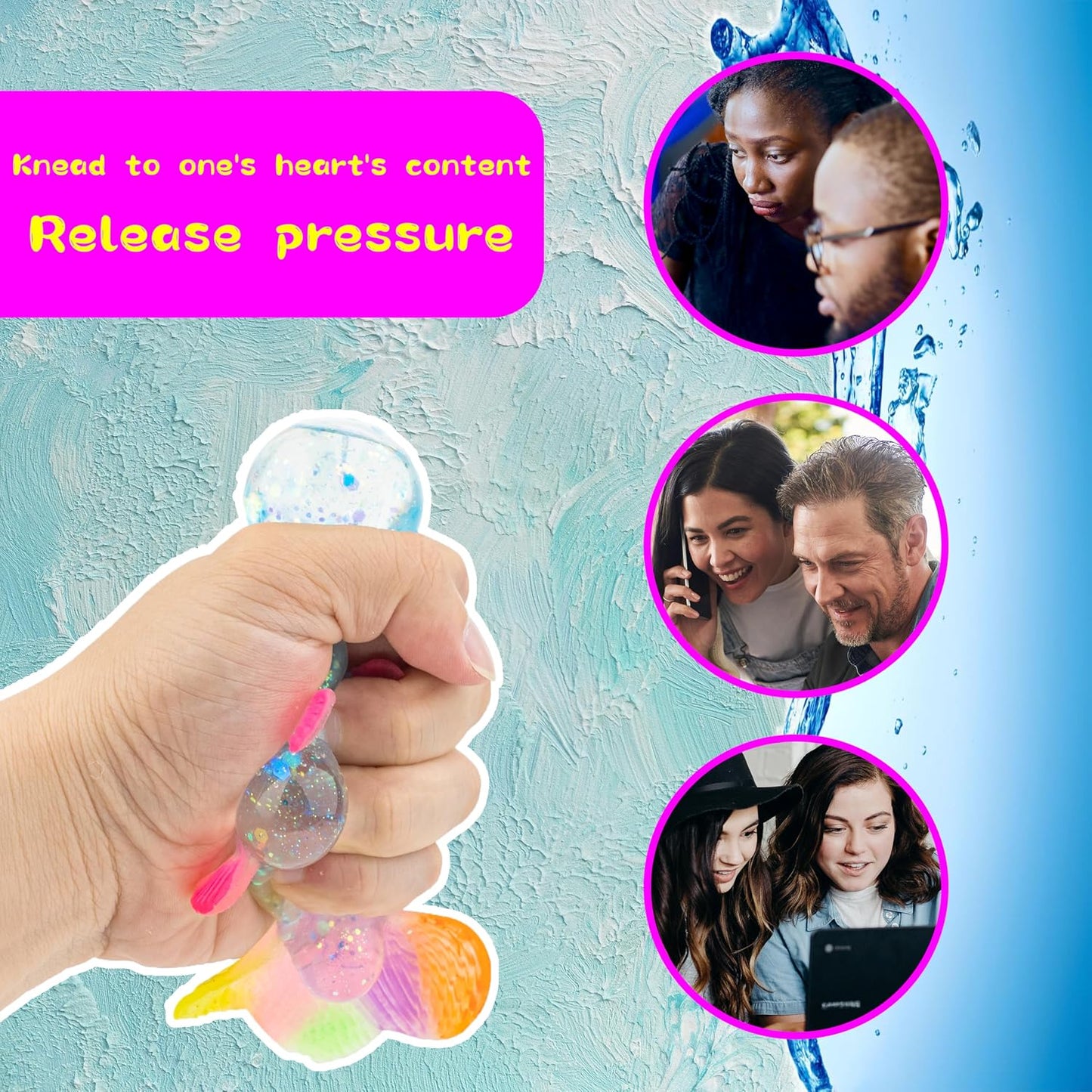 Juguete Squishy Pez Anti Estrés Sensorial Brilloso