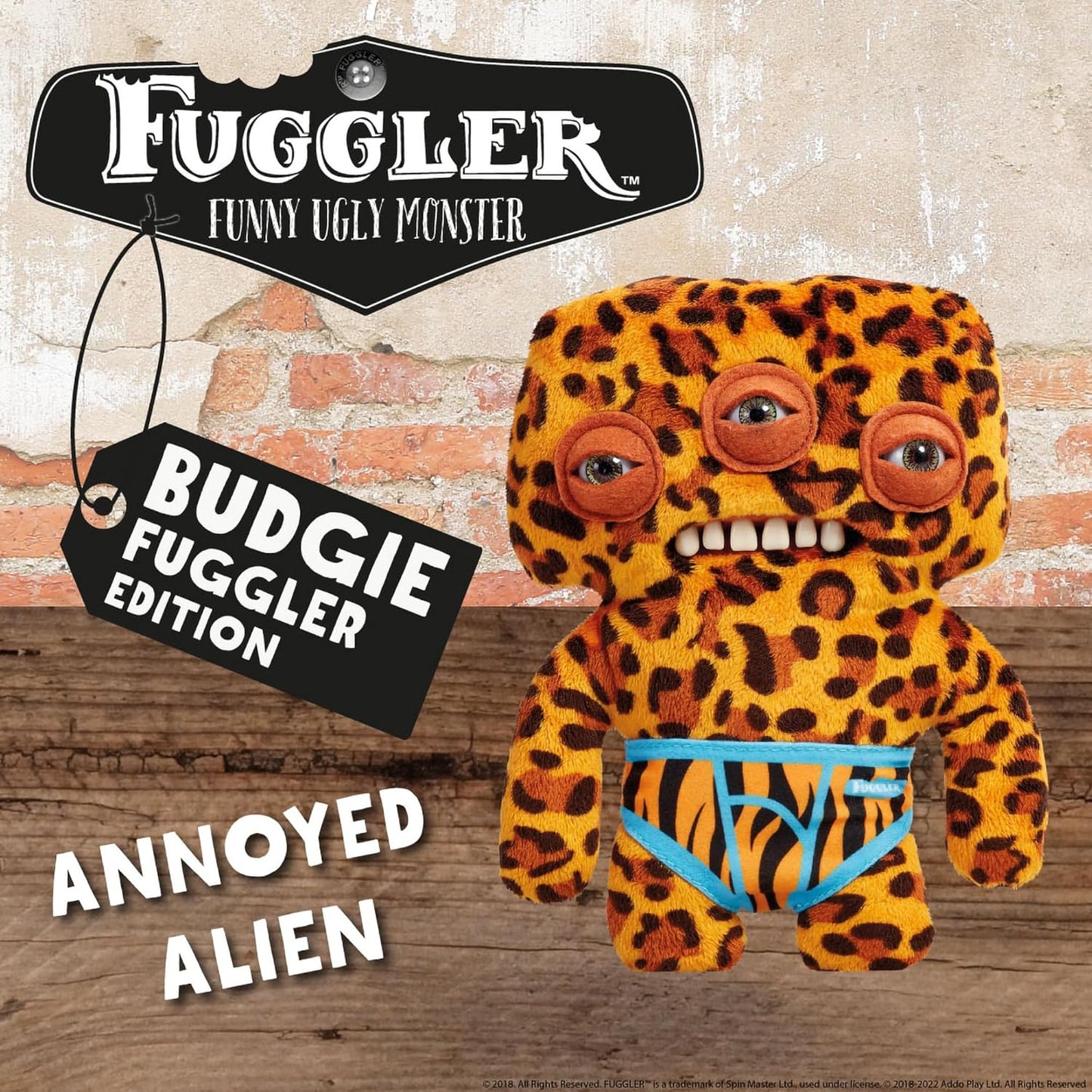 Peluche Fuggler Budgie Anoyed Alien Zuru