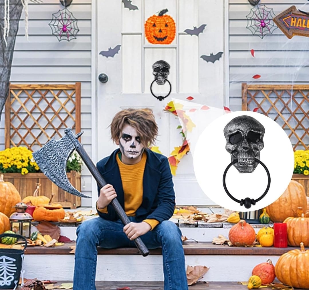 Timbre Llamador De Puerta Deco Halloween Luz Sonido