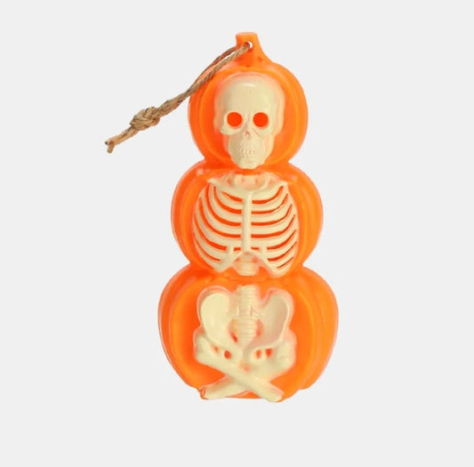 Veladora A Pila Calavera 11 Cm Halloween Pack X2