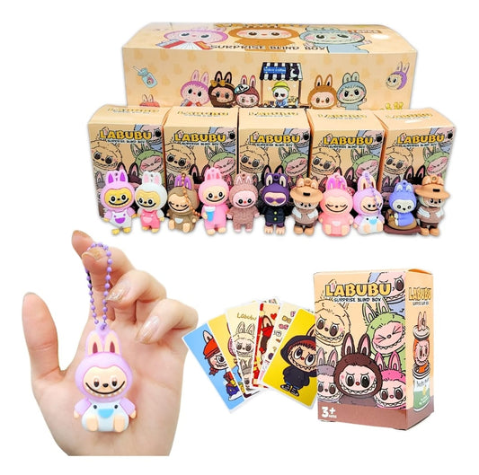 Caja Sorpresa De Labubu Con Llavero 6cm