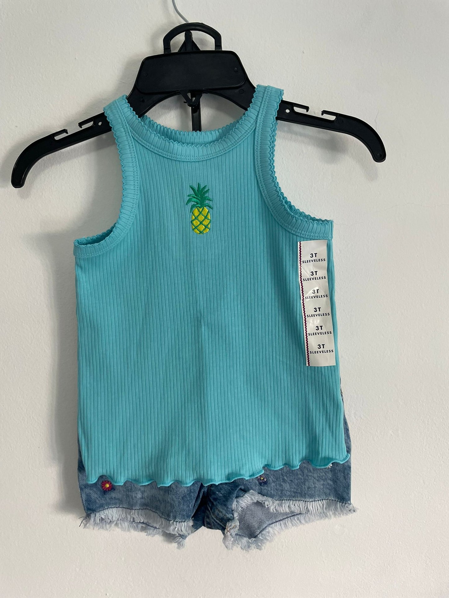 Conjunto musculosa y short de jean Cat&Jack niña talle 3