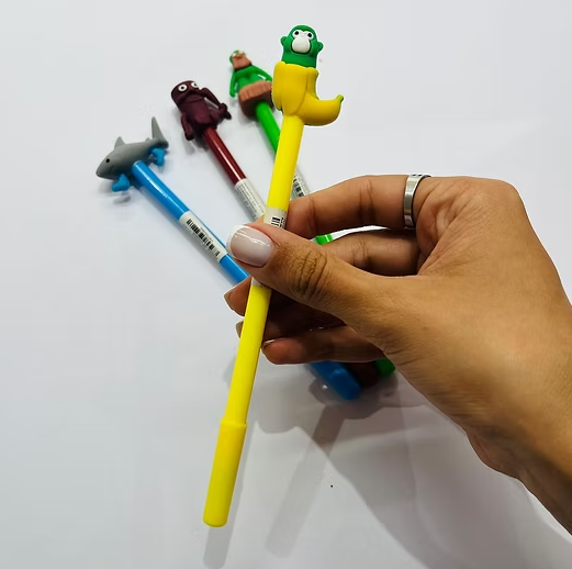 Lapicera Tinta Gel Con Figura Brainrots X12 Surtido