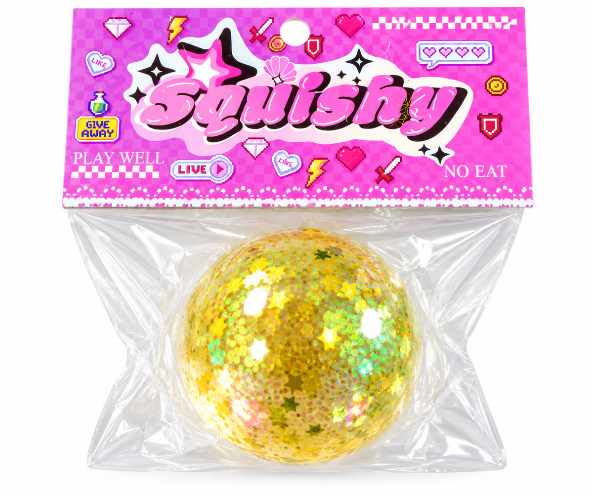 Jugete Antiestres Pelota Con Glitter