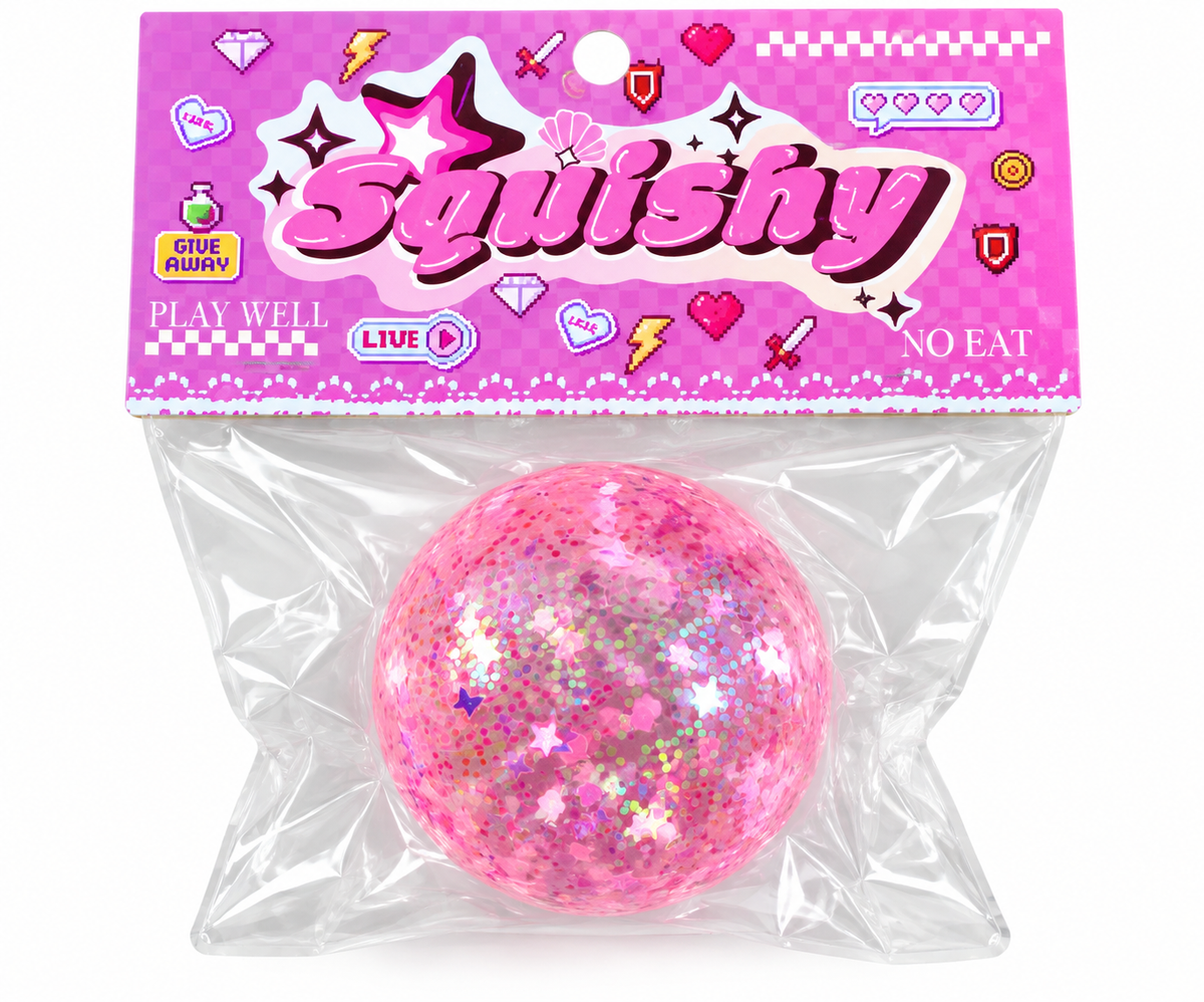 Jugete Antiestres Pelota Con Glitter